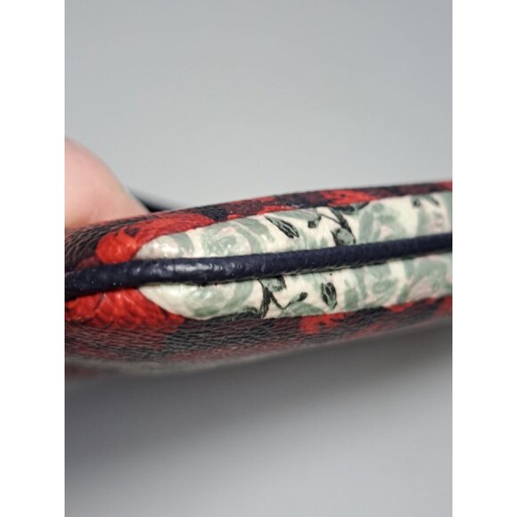 Coach New York Wristlet Wallet With Floral Stripes & Zip Closure - Picture 5 of 11